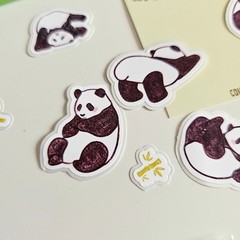 Silly Panda Sticker Pack by Colorpaw Handmade Stickers