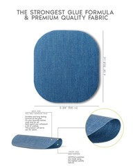 Zefffka Denim Iron-On Jean Patches Strongest Glue 100 Cotton Assorted Shades Of
