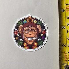 THIRD EYE SPACE APE MUSHROOMS WEED BUDS 420 GANJA STICKER S64 MONKEY MARIJUANA