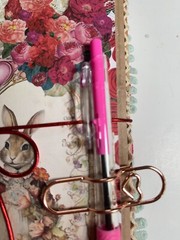 valentines junk journal scrapbook tassel pen clip 62 pages rabbit couple 1 sig