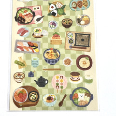 Japanese Food Sticker Sheet Made in Japan Cute Illustration New