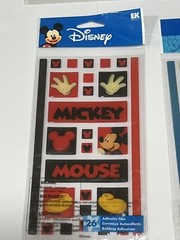 Disney 4 Packages EK Success Mickey Mouse 3D Epoxy Tiles stickers