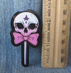 SKELETON LOLLIPOP GOTH VINYL STICKER Scrapbooking Gothic BIN-1