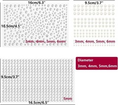 1730pcs Clear Rhinestones & Pearl Stickers Self Adhesive, Crystal Stickers Diamo