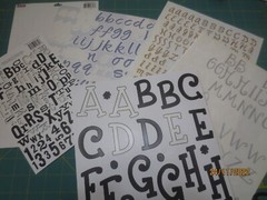 40 Sheets Scrapbooking Stickers Alphabet Mixed Lot – Assorted brands & styles