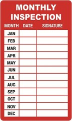Monthly Inspection Sticker,3x5inch 50pcs Safety Monthly Inspection Record Sti…