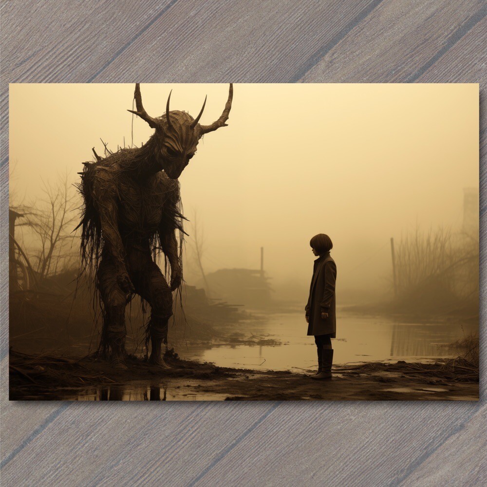 STICKER Evil Devil Vulnerable Kid Weird Vibe Field Strange Unusual Creepy Girl