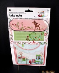 Basic Grey Aspen Frost Take Note Journaling Cards W/ Transparencies New 2009
