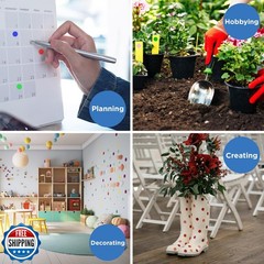 ChromaLabel 1/2 Inch Round Colored Stickers, Permanent Sticky Dots Ideal Offi