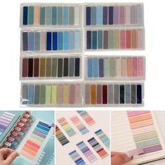 1600Pcs 80 Color Writable Morandi Sticky Tabs Repositionable Color Page Marker