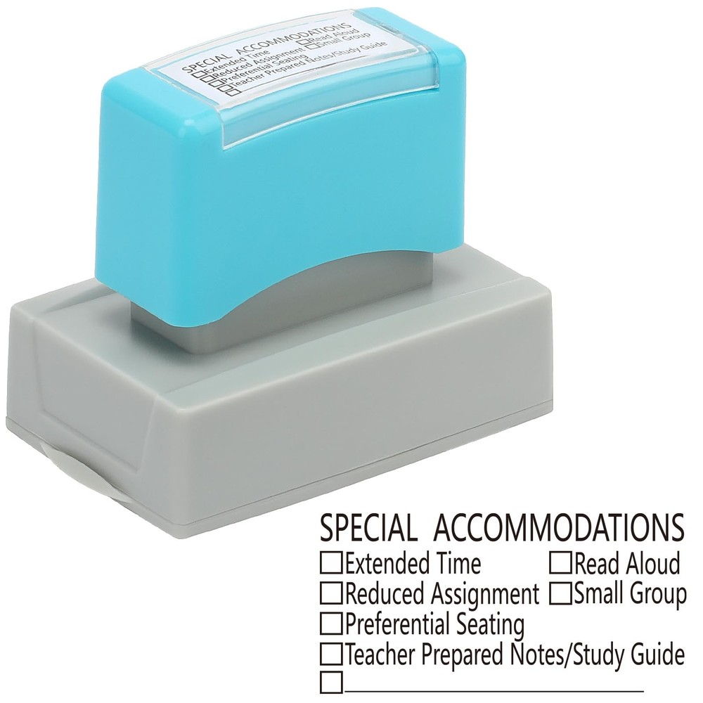 1 Pcs Teacher Stamps for Classroom -Inking Special Accommodations Stamp Refil…