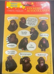 New Vintage Set of Two Forget me Not American Greetings Scented Monkey Stickers