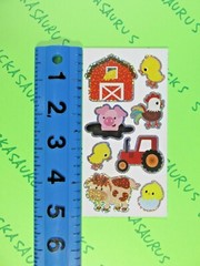 On The Farm Animals Style 1 Prismatic Sticker Mod Barn Tractor Baby Chicks