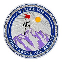 5 Pack Going Above and Beyond Challenge Coins – Employee Appreciation Recogni…