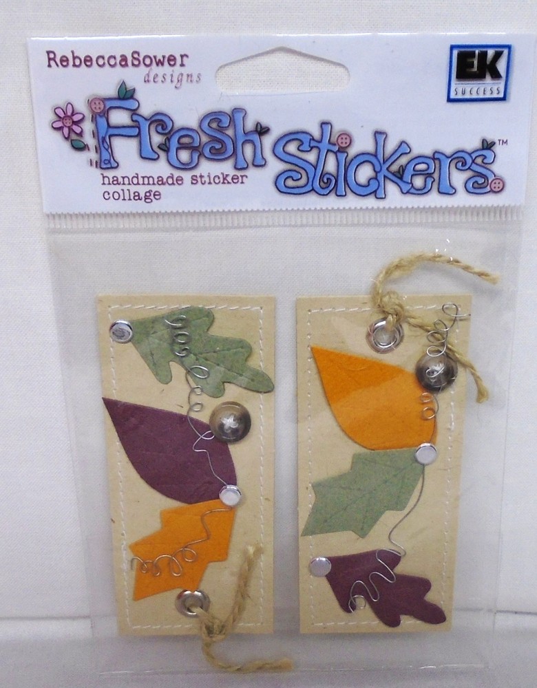 EK Success Rebecca Sower Fresh Stickers Trailing Leaves Handmade Sticker Collage