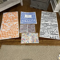 Creative Memories Letter Alphabet ABC Periwinkle 5 Sets plus Orange Black Multi