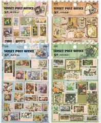 164 Vintage Postage Stamp Stickers for Junk Journal Scrapbook, Journaling Scrapb