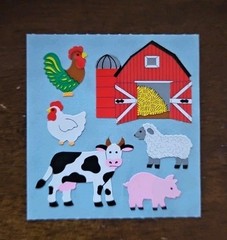 Vintage Sandylion Kromekote Farm Animal stickers, Sandylion farm stickers