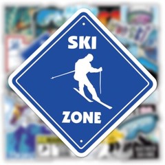50pcs SKI Stickers, SKIING Snowboard Sticker. Waterproof No Residue, 114