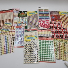 Lot VINTAGE Stickers mini reward Fall Halloween Christmas Hallmark school