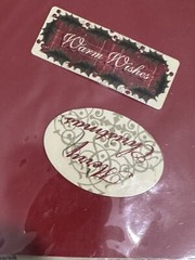 WARM WISHES Dimensional Stickers(4pc) Michaels•Christmas•Holly•Holiday•Lables