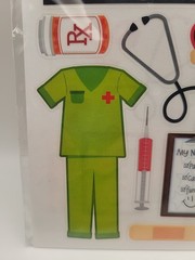 Nurse Stickers Medical Scrapbook Stickers Nurse, Medical Crafts Double Sided