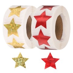 1000pcs Red/Gold Star Stickers 1 Inch Self-Adhesive Stickers Label for Shop Home