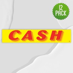 12-Pack Car Dealership UV-Resistant Windshield Stickers – Bright Yellow & Red