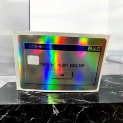 Credit Card Vinyl Skins Vintage Windows System Message Funny Holographic Decal