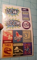 Scrapbooking Set Of 8 Dinosaur & Letter Sticker Sheets, Brand New, Free Shipping