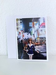 Brand New Barbie on a New York City Street Greeting Card 5″ by 7″ w/Envelope
