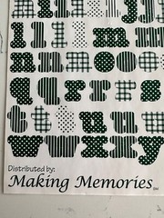 Making Memories Large Forest Green Upper/Lower Case ABC/123 Scrapbooking