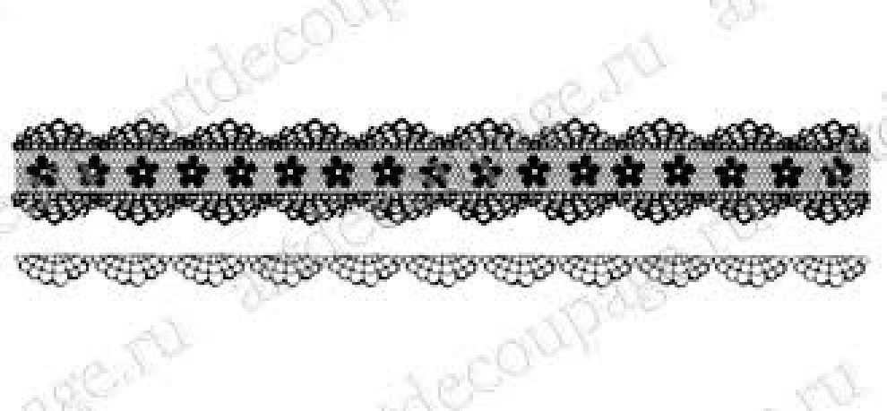 Stamperi Acrylic Stamps FLOWER BORDER 139