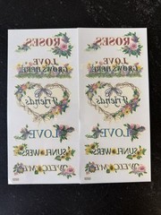 Plaid FolkArt Rub On Transfers 2001 Farmhouse Floral Sunflower Lot