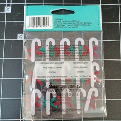 STICKERS Christmas mini peppermint cany canes gem dollhouse ornament bow glitter