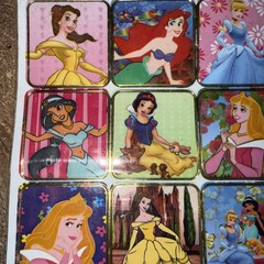 Vtg DISNEY PRINCESS Laser Stickers CINDERELLA Snow White ARIEL AURORA Belle