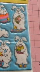 Vintage Stickers Puffy Stickers Gibson Easter Bunny Googly Eyes 1 Sheet New Pack