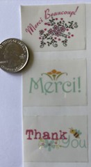 THANK YOU Mylar Stickers(16pc)8”x5-3/4”Words•Sayings•Greetings •Gifts•Flowers•