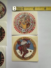 Vtg Mary Engelbreit Oval/Circle Sticker Lot Queen Princess Cheer 5pc NOS