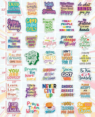 300 PCS Motivational & Positive Affirmation Sticker Pack – Inspirational Vinyl