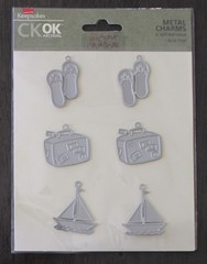 New 3D Emellishments travel beach sailboat adhesive scrapbook sticker charms