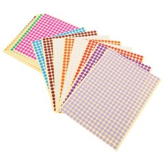 20 Sheets Removable Dot Stickers Color Circle Colored Adhesive Dots Labels