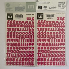 Making Memories Creative Letters Scrapbooking Stickers 2- 7/16″ Chunky Raspberry