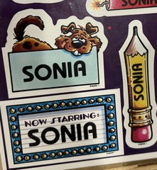 Vtg 1983 SONIA Celebrity Stickers Sealed Mark I Name Stickers