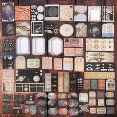 Draupnir 200Pcs Vintage Junk Journal Supplies,Scrapbook Supplies Scrapbooking