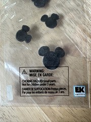 Disney Mickey Mouse Embroidered Stickers Scrapbook Ears Red Black
