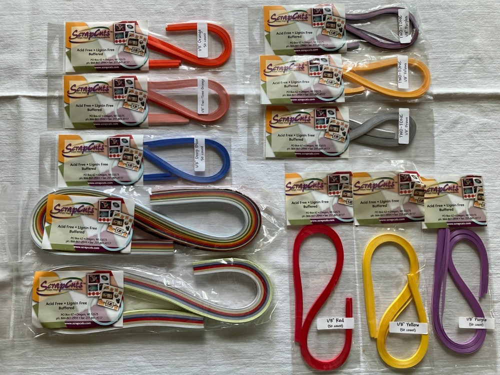 Lot of 11 ScrapCuts Simple Shapes for Scrapbooking Crafts 3/8″ & 1/8″ 50 Count