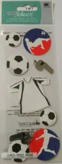 Jolees Soccer Goal Ball Whistle Team Sports Kick Ball Football Scrapbook Sticker