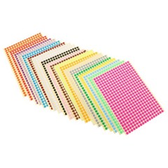 20 Sheets Removable Dot Stickers Color Circle Colored Adhesive Dots Labels