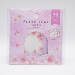 Synapse JAPAN Sakura Cherry Blossom Theme Flake Seal Message Stickers 30 pieces